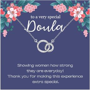 BLEOUK Birth Doula Necklace Doula Thank You Gift Midwife Jewelry Birthing Staff Caregiver Gift For Doula