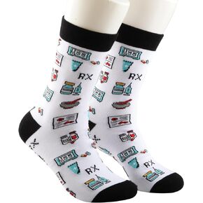 2 Pairs Pharmacist Socks Pharmacist Thank You Gift Pharmacy Graduation Gift Medical Theme Gift
