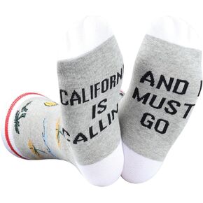 GJTIM California Gift California Souvenir California Is Calling I Must Go California Socks Gift For California Traveller