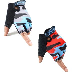 Long Keeper Fingerless Gloves for Kids Anti-Slip Outdoor Sport Cycling Biker Gloves for Boys Girls in Kuwait