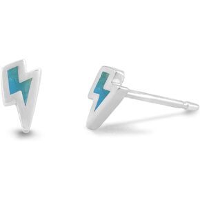 Boma Jewelry Sterling Silver Lightning Bolt Stud Earrings