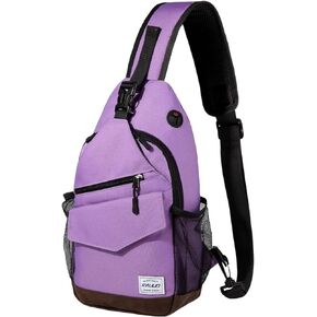 RAVUO Sling Bag, Lightweight Chest Backpack for Women Crossboday Hiking Daypack with Front Pocket Travel One Shoulder Chest Bag Butterfly