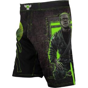 Raven Fightwear Men's BJJ Horror Frankenstein's Monster MMA Shorts Black