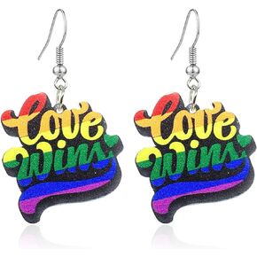 TIANBANGSHI Cute Smiley Face Rainbow Acrylic Earrings Novelty UFO Dangle Drop Earrings Weird Goose Flag Earrings for Women Girls