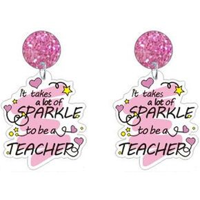 MALOYANVE Teacher Earrings for Women Girls Unique Cute Funny Asymmetric Small Blackboard ART MATH READING Books Book Dangle Drop Earrings Bohemian Cartoon Resin School Earrings Jewelry Gift