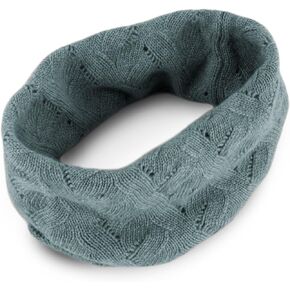 Women's 100% Cashmere Infinity Scarf Snood - Light Gray - made in Scotland RRP $150