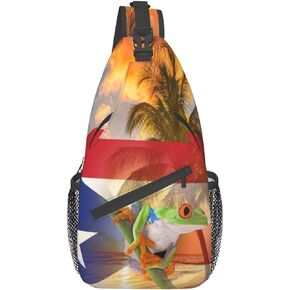 Colorful Painting Crossbody Bags for Women Men,Vintage Casual Sling Bag Chest Bag Adult