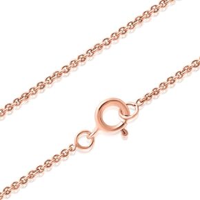 SEA OF ICE Cable Chain Necklace –Silver 1mm Round Cable Chain Necklace for Women and Men – 925 Sterling Silver Spring Ring Jewelry Chain – Multisize Length Silver Chain Unisex