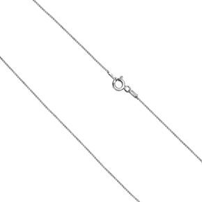 Sterling Silver Chain Necklace for Women Square Box Cable 1mm Tarnish Resistant Responsibly Sourced - Non-Migrating Clasp Design - Sterling Silver Chain Necklace - Italian Made in Italy - Quality Durable Sturdy 1mm Chain for Women - Quality Gift Box - 925