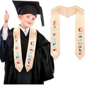 Kids Graduation Stole Sash Preschool Kindergarten Printed Word for Unisex Preschool Graduate