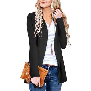 كارديجان كاجوال مفتوح من الامام باكمام طويلة وجيوب للنساء من الترانايس in Kuwait