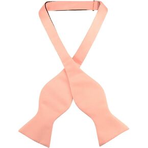 Vesuvio Napoli SELF TIE Bow Tie Solid PEACH Color Men's BowTie