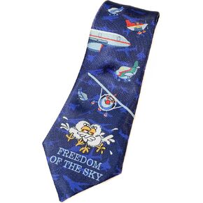 Stonehouse Collection Men's Pilot Necktie - Funny Airplane Tie - Gift For Pilots- Freedom of the Skies