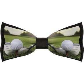 Golf Men's Bow Tie Pre-Tied Adjustable Bowtie for Formal Wear Tuxedo Wedding