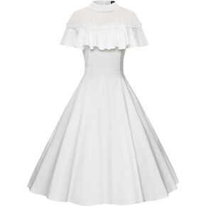 GownTown 1950s Style Short Sleeve Velvet Cocktail Party Swing Dress