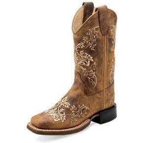 Old West Boots Girl's Stitch (Big Kid)