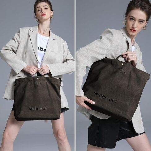 Big Canvas Tote Handbags Work Shoulder Crossbody Bag Casual Handbags Big Capacity Shoulder Shopping Bag Large Shoulder Bag in Saudi Arabia