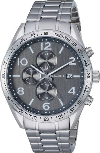 Caravelle by Bulova Sport Chronograph Mens Stainless Steel, Luminous, 44mm in Saudi Arabia