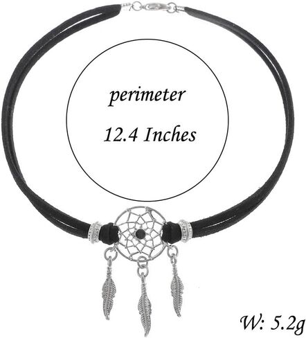 قلادة جاكاوين دريم كاتشر، قلادة بياقة مخملية سوداء للنساء والفتيات NK282 in Kuwait