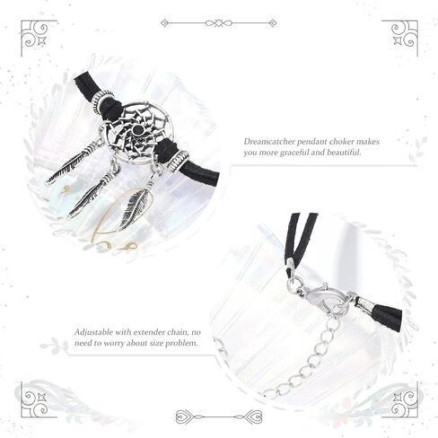 قلادة جاكاوين دريم كاتشر، قلادة بياقة مخملية سوداء للنساء والفتيات NK282 in Kuwait