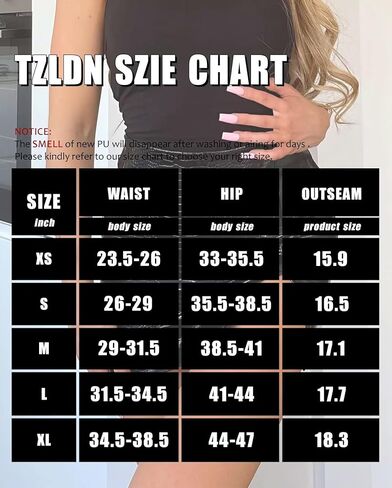 TZLDN Women's High Waist Faxu Leather Skirt Split Bodycon PU Pencil Mini Skirts in Kuwait