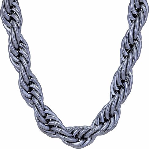 LIFETIME JEWELRY 10mm Rope Chain Necklace 24k Real Gold Plated for Women and Men in Saudi Arabia
