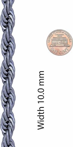 LIFETIME JEWELRY 10mm Rope Chain Necklace 24k Real Gold Plated for Women and Men in Saudi Arabia