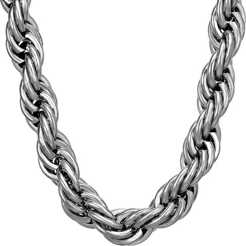 LIFETIME JEWELRY 10mm Rope Chain Necklace 24k Real Gold Plated for Women and Men in Saudi Arabia