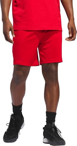 adidas Men's Legends 3-Stripes Shorts, Better Scarlet/Aurora Black, Medium/5" Inseam in Saudi Arabia