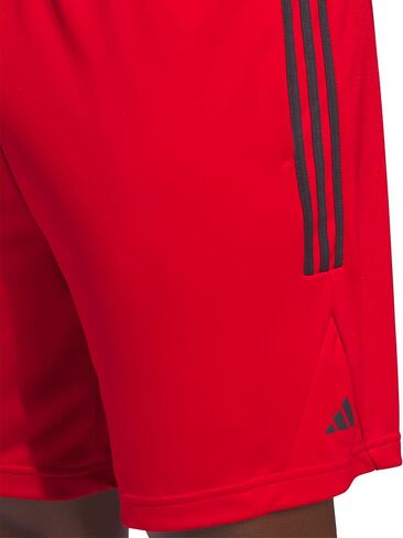 adidas Men's Legends 3-Stripes Shorts, Better Scarlet/Aurora Black, Medium/5" Inseam in Saudi Arabia