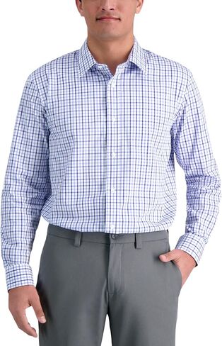Haggar Men's Slim Fit Premium Comfort Button Down Shirt in Saudi Arabia