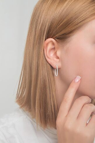 SOFIA MILANI - Women's Earrings 925 Silver - Curved Stud Earring - E1305 in Kuwait