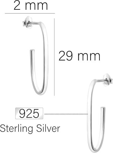 SOFIA MILANI - Women's Earrings 925 Silver - Curved Stud Earring - E1305 in Kuwait