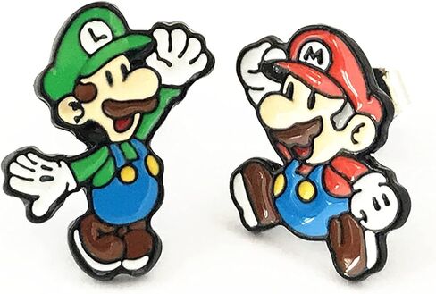 Anime Cartoon Metal Mario Stud Earrings Gifts for Girl Woman in Saudi Arabia