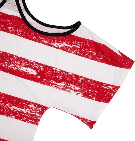 Plus Size American Flag Shirt - Womens USA Patriotic Cold Shoulder T Shirt 4th of July Shirts Memorial Day Loose Tops in Kuwait