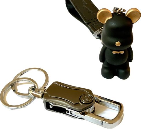 Key Chain 2 Keychains Bottle Opener best gift for Women and Men, with giftbox, Key Chain Set Fidget Spinner Bottle Opener Key Ring accessories boys and girls bear keychain Women Bag Rubber Keychain in Saudi Arabia