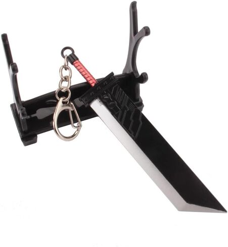 سلسلة مفاتيح MOOI Buster Sword - 4.7 بوصة سلاسل مفاتيح Cloud Sword مع دعامة - سلسلة مفاتيح معدنية للجنسين مستوحاة من FF7 in Kuwait
