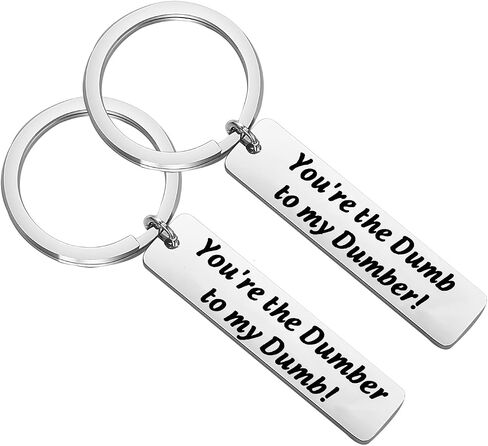 POTIY Dumb and Dumber Movie Keychain You're the Dumb to my Dumber Line Gift Lover in Saudi Arabia