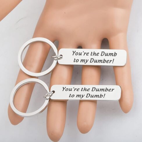 POTIY Dumb and Dumber Movie Keychain You're the Dumb to my Dumber Line Gift Lover in Saudi Arabia