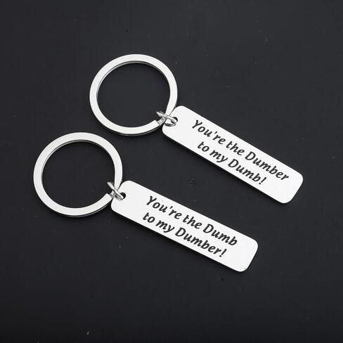 POTIY Dumb and Dumber Movie Keychain You're the Dumb to my Dumber Line Gift Lover in Saudi Arabia