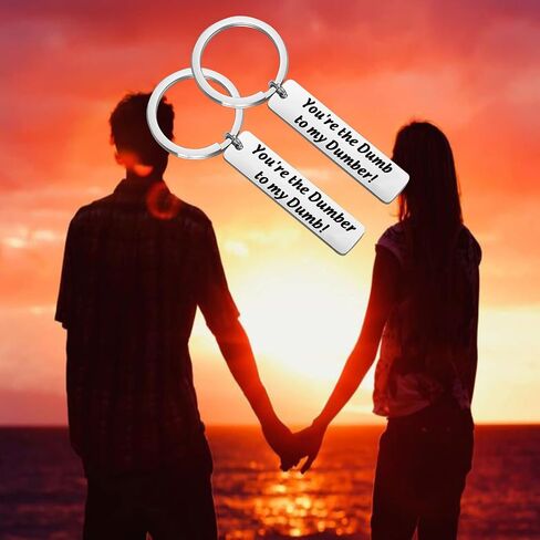 POTIY Dumb and Dumber Movie Keychain You're the Dumb to my Dumber Line Gift Lover in Saudi Arabia