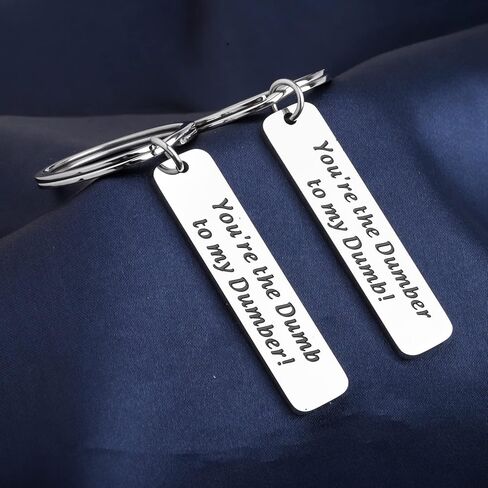 POTIY Dumb and Dumber Movie Keychain You're the Dumb to my Dumber Line Gift Lover in Saudi Arabia