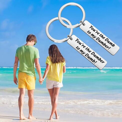 POTIY Dumb and Dumber Movie Keychain You're the Dumb to my Dumber Line Gift Lover in Saudi Arabia
