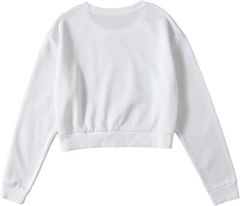 Verdusa Women's Basic Long Sleeve Crew Neck Crop Pullover Top Sweatshirt in Saudi Arabia