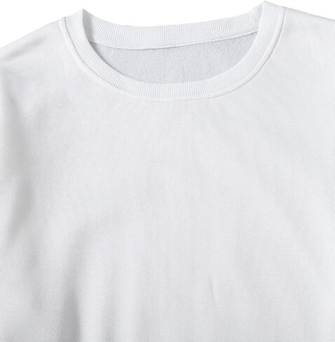 Verdusa Women's Basic Long Sleeve Crew Neck Crop Pullover Top Sweatshirt in Saudi Arabia