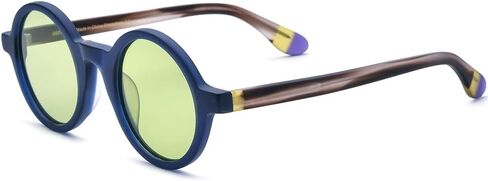 HEPIDEM Matte Acetate Vintage Retro Round Polarized Sunglasses for Women 9270T in Kuwait