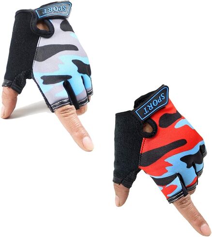 Long Keeper Fingerless Gloves for Kids Anti-Slip Outdoor Sport Cycling Biker Gloves for Boys Girls in Saudi Arabia