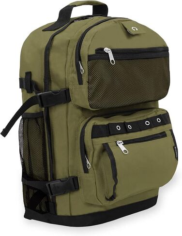 Everest Oversize Deluxe Backpack, Olive/Black, One Size in Saudi Arabia