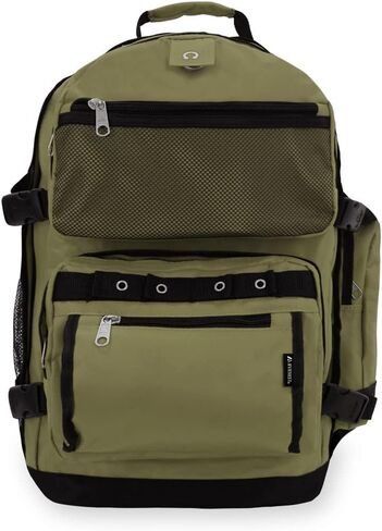 Everest Oversize Deluxe Backpack, Olive/Black, One Size in Saudi Arabia