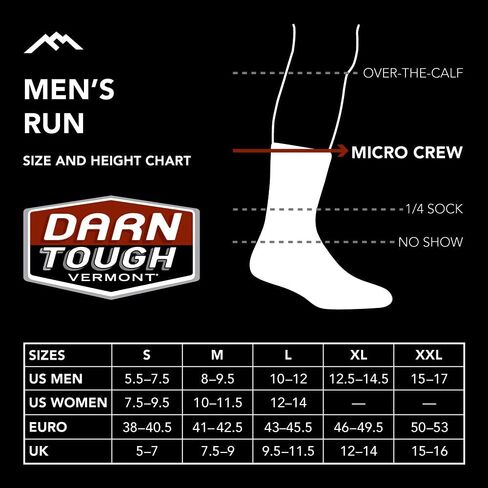 حذاء Darn Tough الرجالي Prism Micro Crew خفيف الوزن مع جورب وسادة (الطراز 1119) - in Kuwait